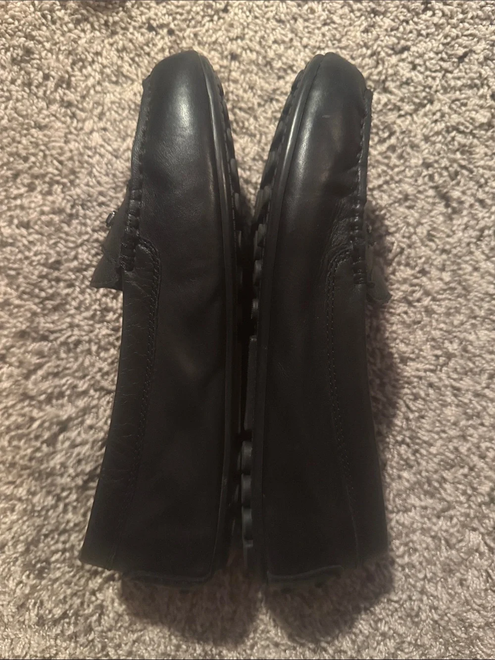 Vionic Black Leather Penny Loafers
